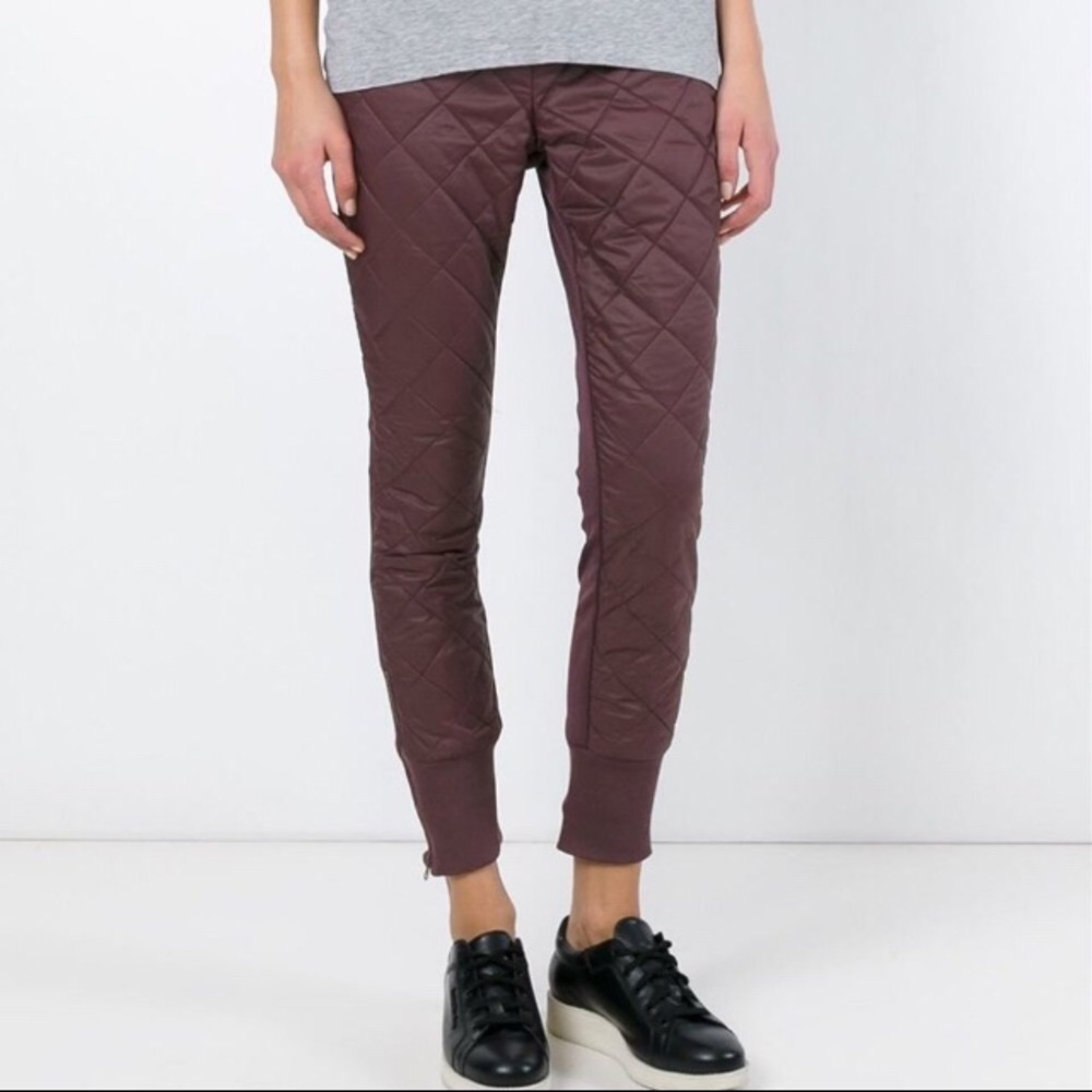 Stella McCartney x Adidas Maroon Quilted Moto Pant